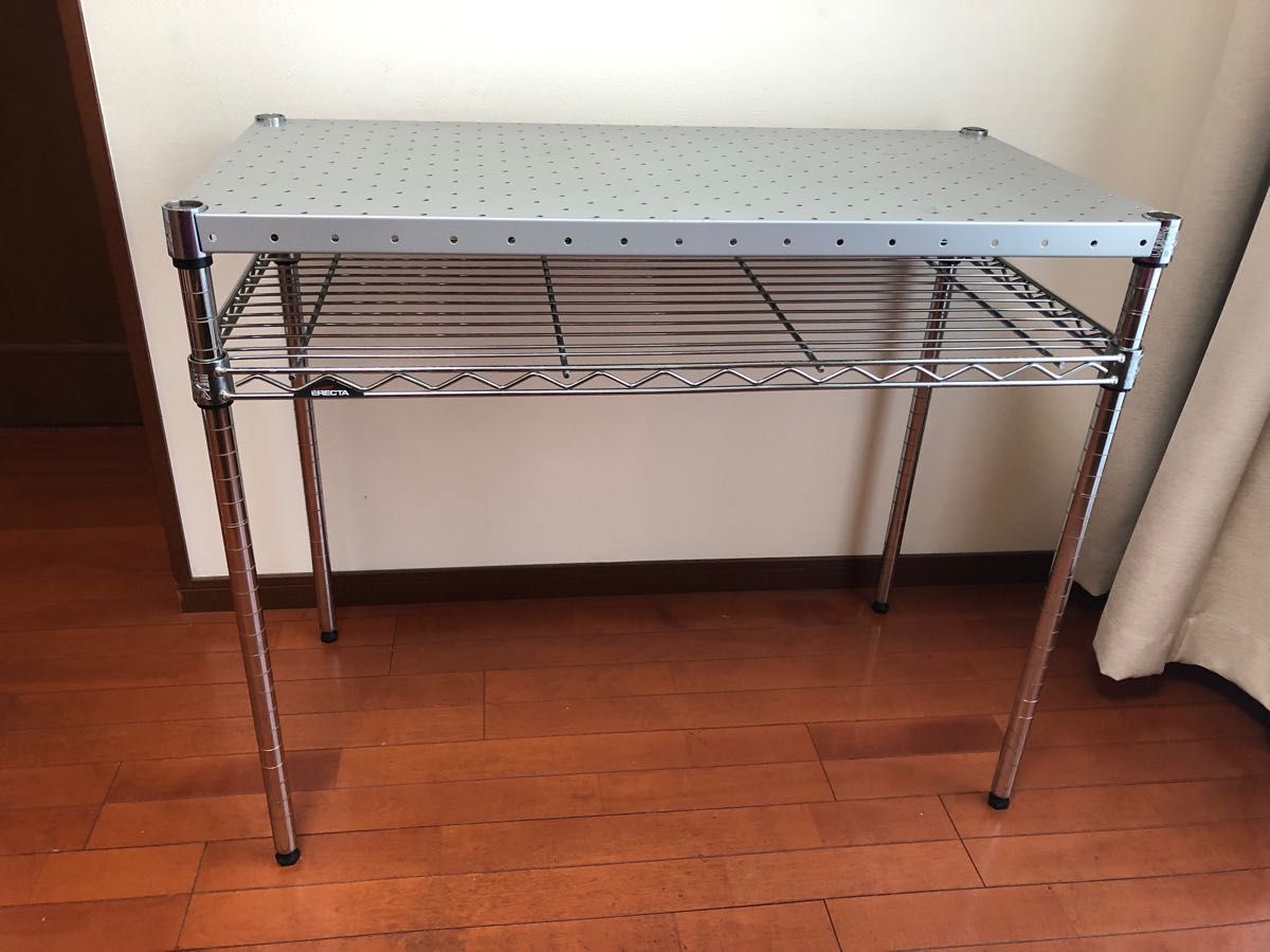 ホームエレクター パンチングシェルフ デスク 幅900奥450高750