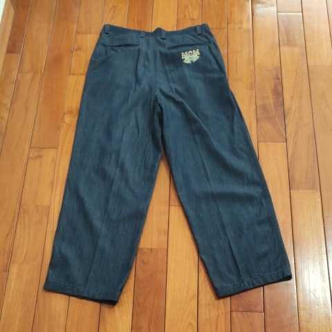 MCM two tuck indigo pants 