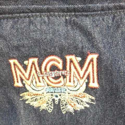 MCM two tuck indigo pants 