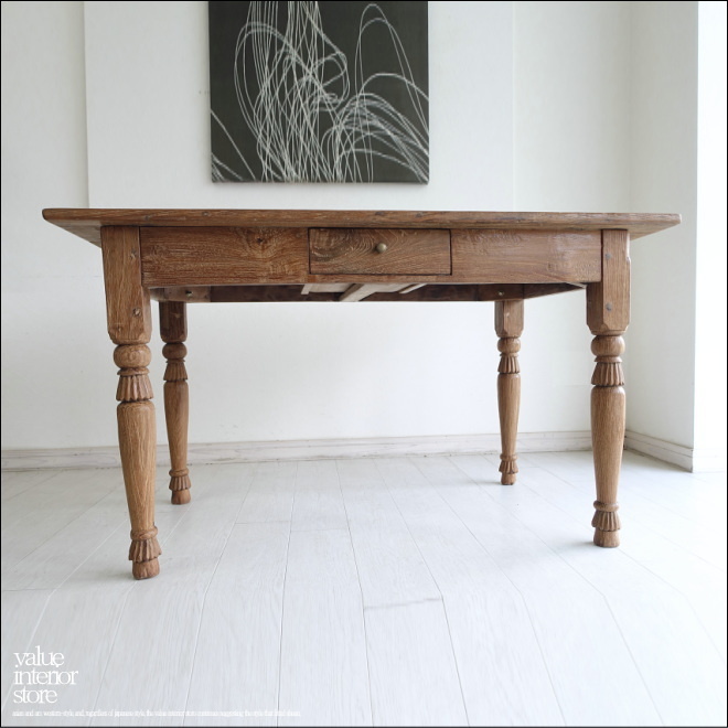  cheeks natural wood Vintage table Anq04 dining table furniture old material furniture desk desk one point thing surface repeated finish settled world three large . tree width 130cm