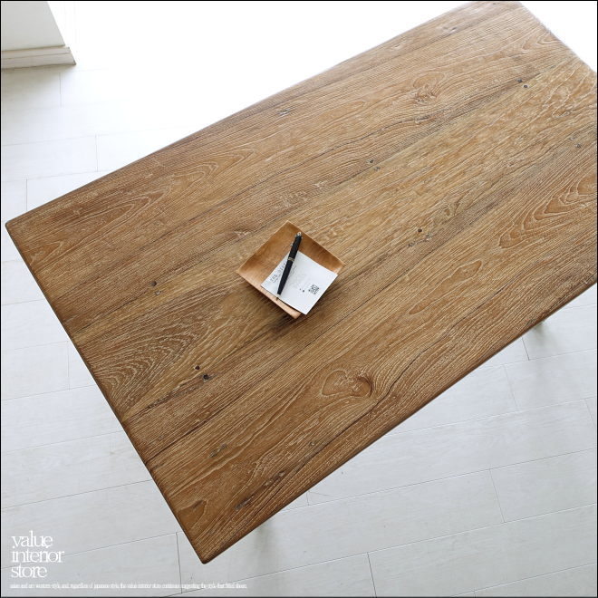  cheeks natural wood Vintage table Anq04 dining table furniture old material furniture desk desk one point thing surface repeated finish settled world three large . tree width 130cm