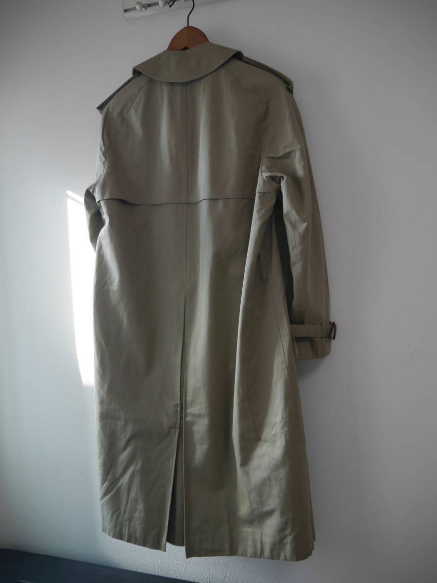 70 period England made aquascutum Aquascutum cotton 100% trench coat SHORT 34 with defect 