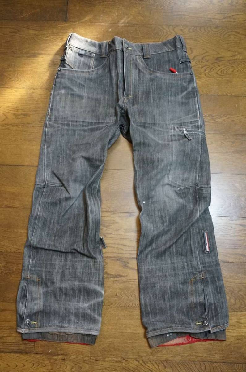 柔らかい Denim リーバイス Levi's × 686 男性用 PANTS サイズL*BURTON