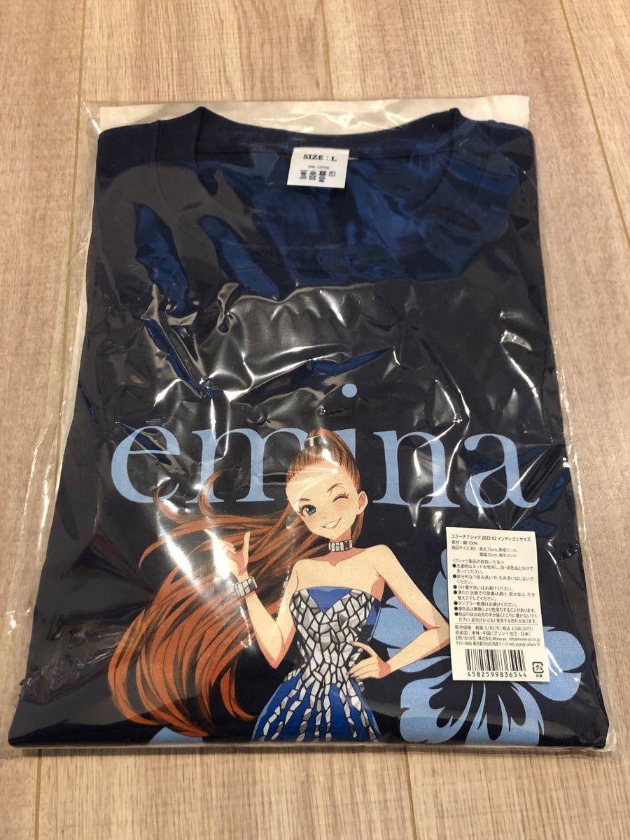 安室奈美恵　エミーナtシャツ インディゴ 沖縄セブンイレブン数量限定サイズ　L