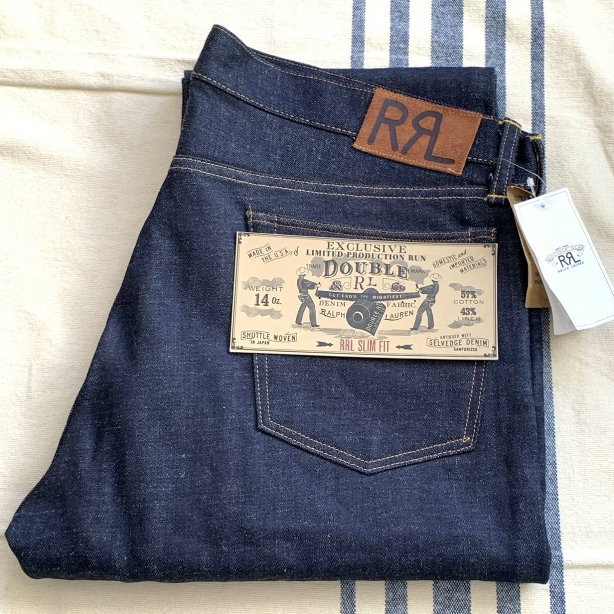 [新品未使用品 200本限定 希少サイズ] W40 L32 RRL SLIM FIT DENIM PANT ダブルアール インディゴ デニム