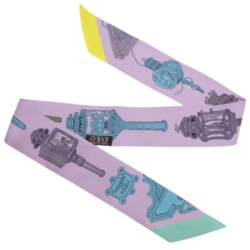 【お気にいる】 Merveilleuses エルメス Lanternes 40802021318【アラモード】【セール】 紫 パルム シルク 小物 ツイリー メルヴェイユーズ・ランタン スカーフ