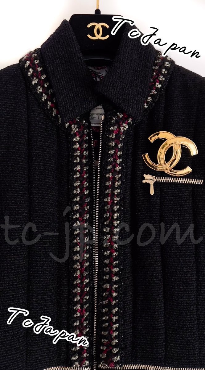  Chanel пальто CHANEL черный * молния F38(F34. person .)