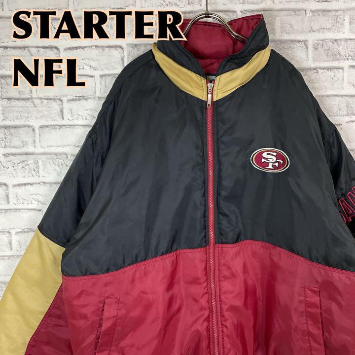 STARTER スターター NFL 49ers 中綿ナイロンジャケット 刺繍ロゴ 防寒