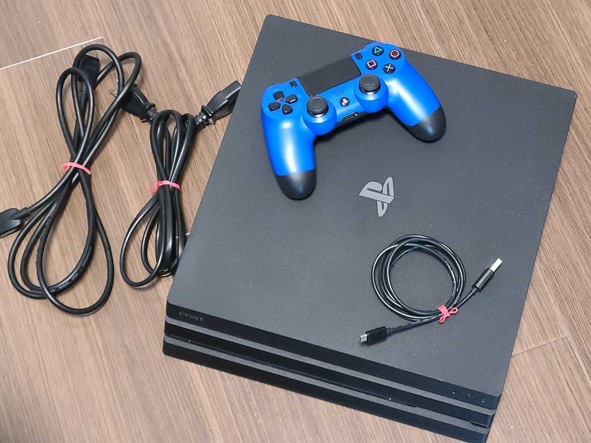 送料無料】SONY PS4 Pro 本体 ジェットブラック CUH-7000BB01 SSD換装