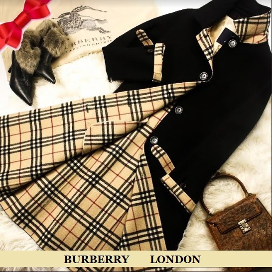 大きいサイズBurberry カシミヤロングコート15号-