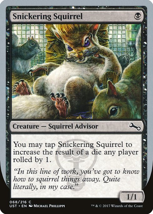 MTG ■黒/英語版■ 《Snickering Squirrel》▲銀枠▲ Unstable UST_画像1