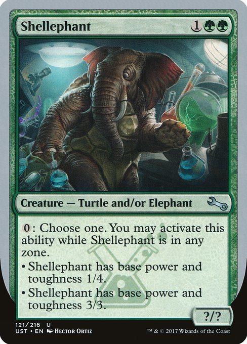 MTG ■緑/英語版■ 《Shellephant》▲銀枠▲ Unstable UST_画像1