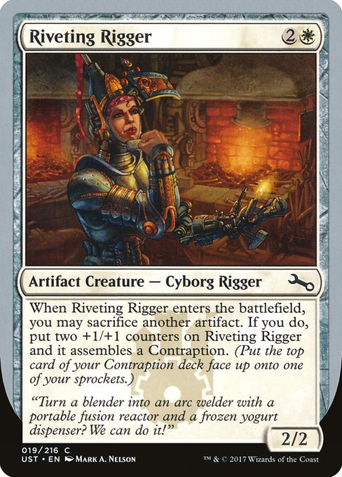 MTG ■白/英語版■ 《Riveting Rigger》▲銀枠▲ Unstable UST_画像1