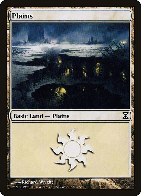 MTG ■土地/英語版■ 《平地/Plains》★FOIL★ 時のらせん TSP_画像1