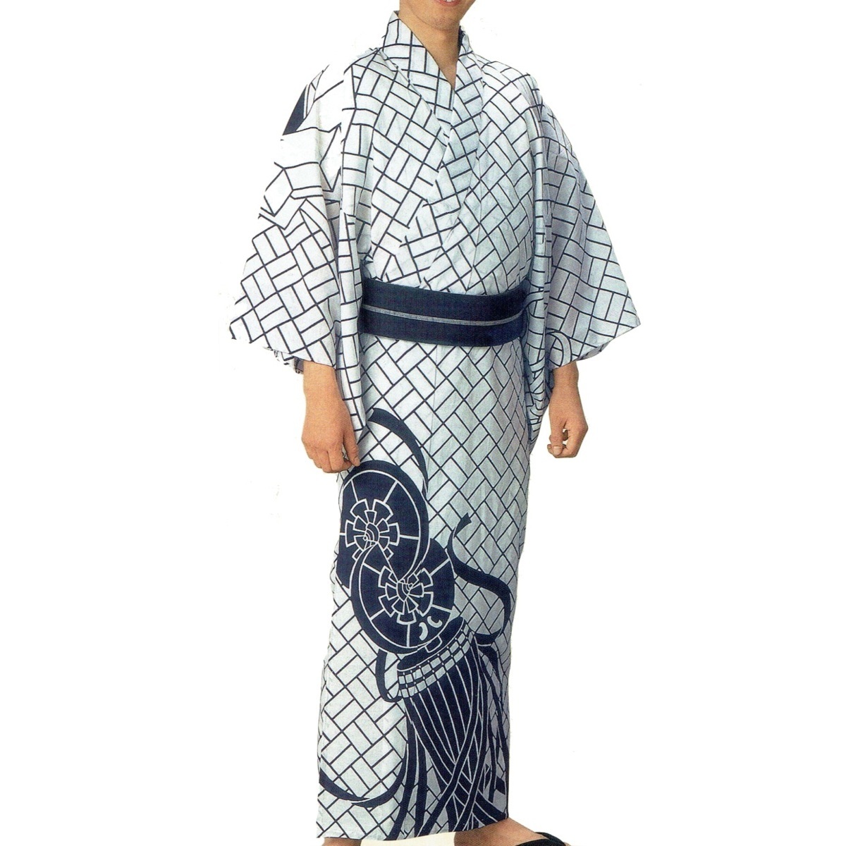 沸騰ブラドン 浴衣「仕立上り 本絵羽ゆかた」ミシン仕立 記216青2012-2
