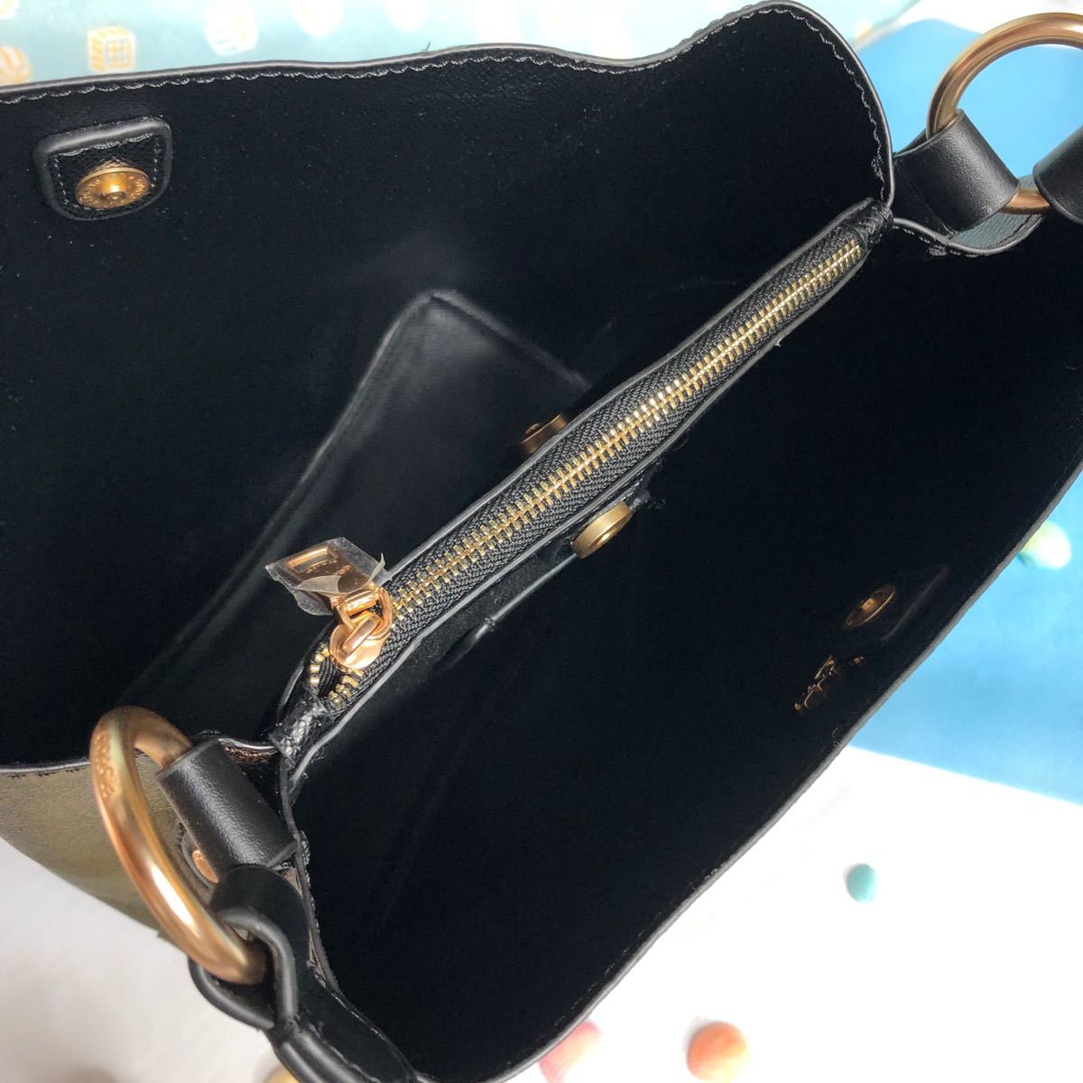 COACH コーチ ショルダーバッグ タウンバケット ダークブラウン(女性用