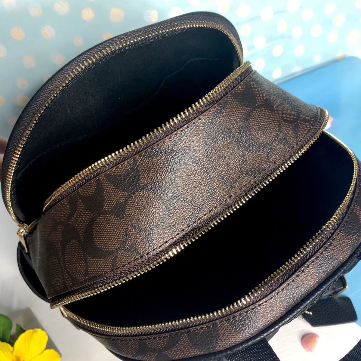 COACH コーチリュック バッグパック シグネチャー 新作 ブラウン