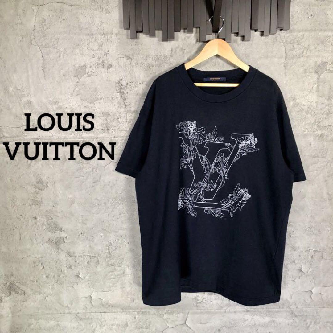 『LOUIS VUITTON』ルイヴィトン (L) アブロー刺繍 Tシャツ