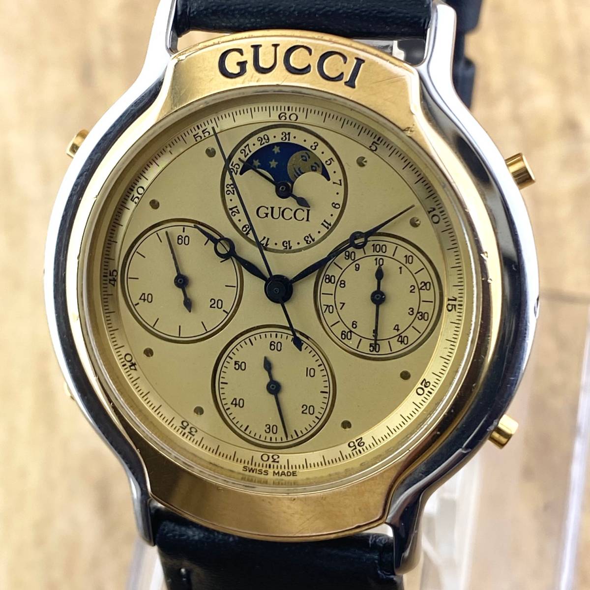 Yahoo!オークション - 【1円〜】GUCCI グッチ 腕時計 メンズ ムーン