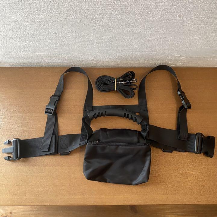 スノーボード&スキー キッズ用ハーネス 補助 子供 転倒防止 ブラック③