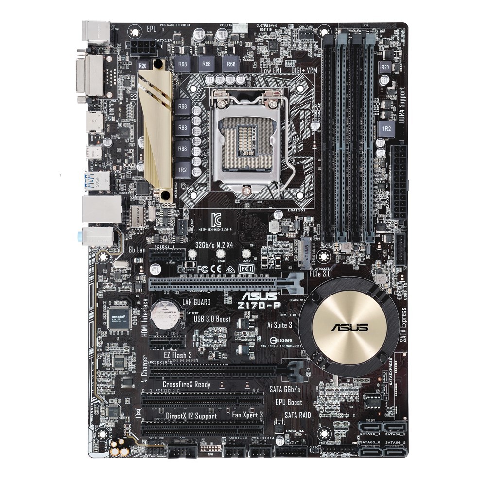 美品 ASUS Z170-P マザーボード Intel Z170 LGA 1151 第6世代 ATX DDR4 M.2パーツ