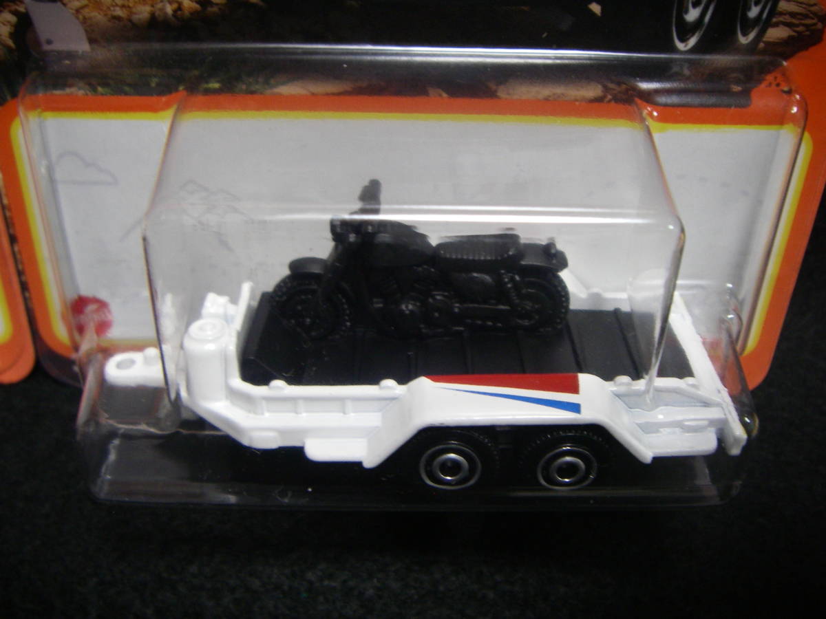 * MATCHBOX * Matchbox * Ниссан твердый корпус D21 + MBX cycle прицеп * 2 вид 
