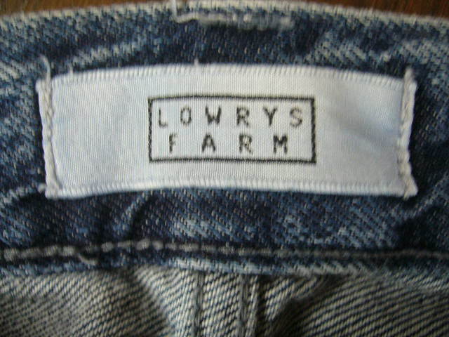 52‐89♀：LOWRYS FARM ローリーズ ファーム　継ぎはぎデニム　ジーンズ　size.S　色.インディゴ　アダストリア　ニコアンド　_画像3