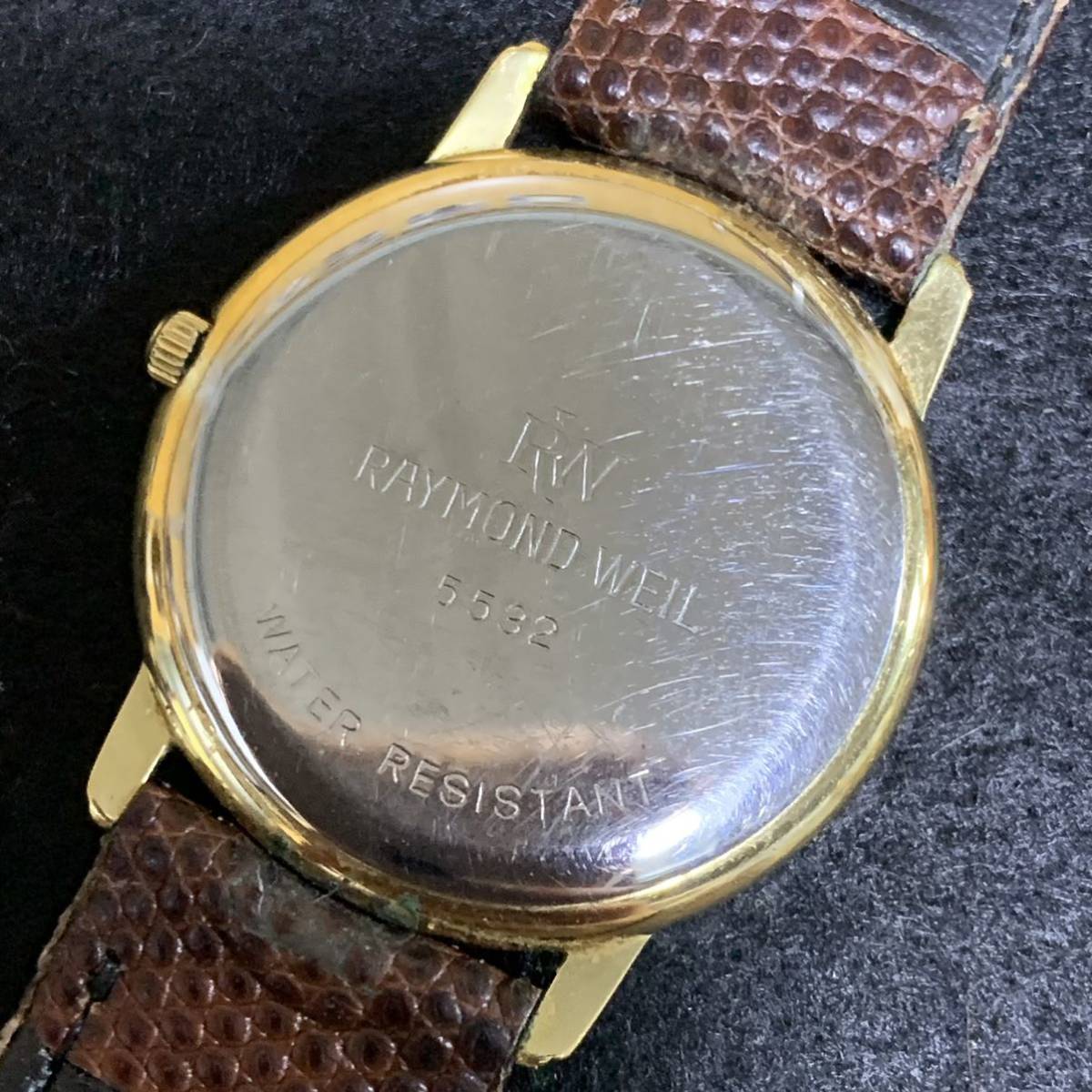 1円~【電池交換済み】RAYMOND WEIL レイモンドウィル GENEVE ジュネーブ 5532 メンズ腕時計 クォーツ QZ デイト ローマン ホワイト文字盤
