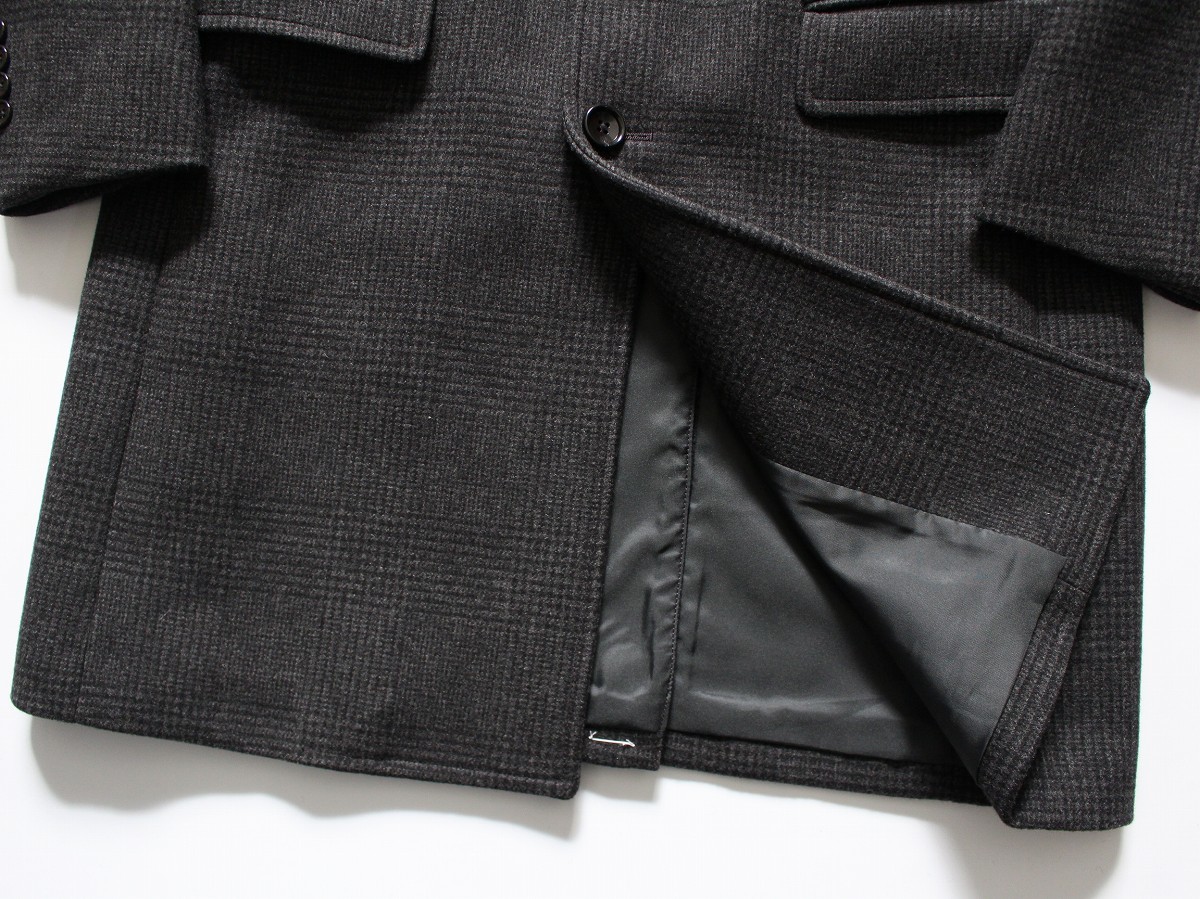 【 GLR ユナイテッドアローズ 】グレンチェック Merino Superfine 120s' メルトンウール チェスターコート M 3225-139-0903 定価\26,400_画像7