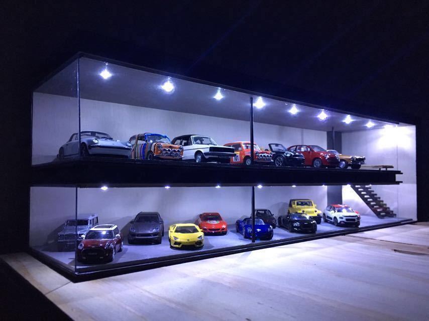 予約販売】本 ジオラマ模型 1F 1/64,1/43 電球色LED ミニカー鑑賞