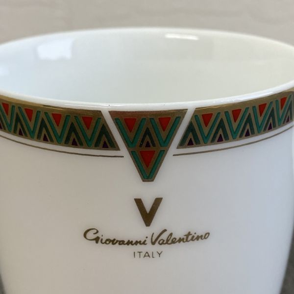 未使用 時代物 Giovanni Valentinoジョバンニ・バレンチノ [フリーカップ] 5客セット 7×10cm ITALY 陶器 共箱入り保管品①の画像6