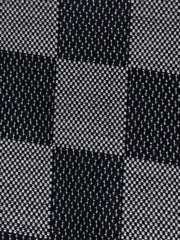 婦人用　ウールのアンサンブル　着物と羽織　黒×白　銀のラメ糸使いの市松紋様の織　普段着や部屋着やコスプレにも　保管品_画像9