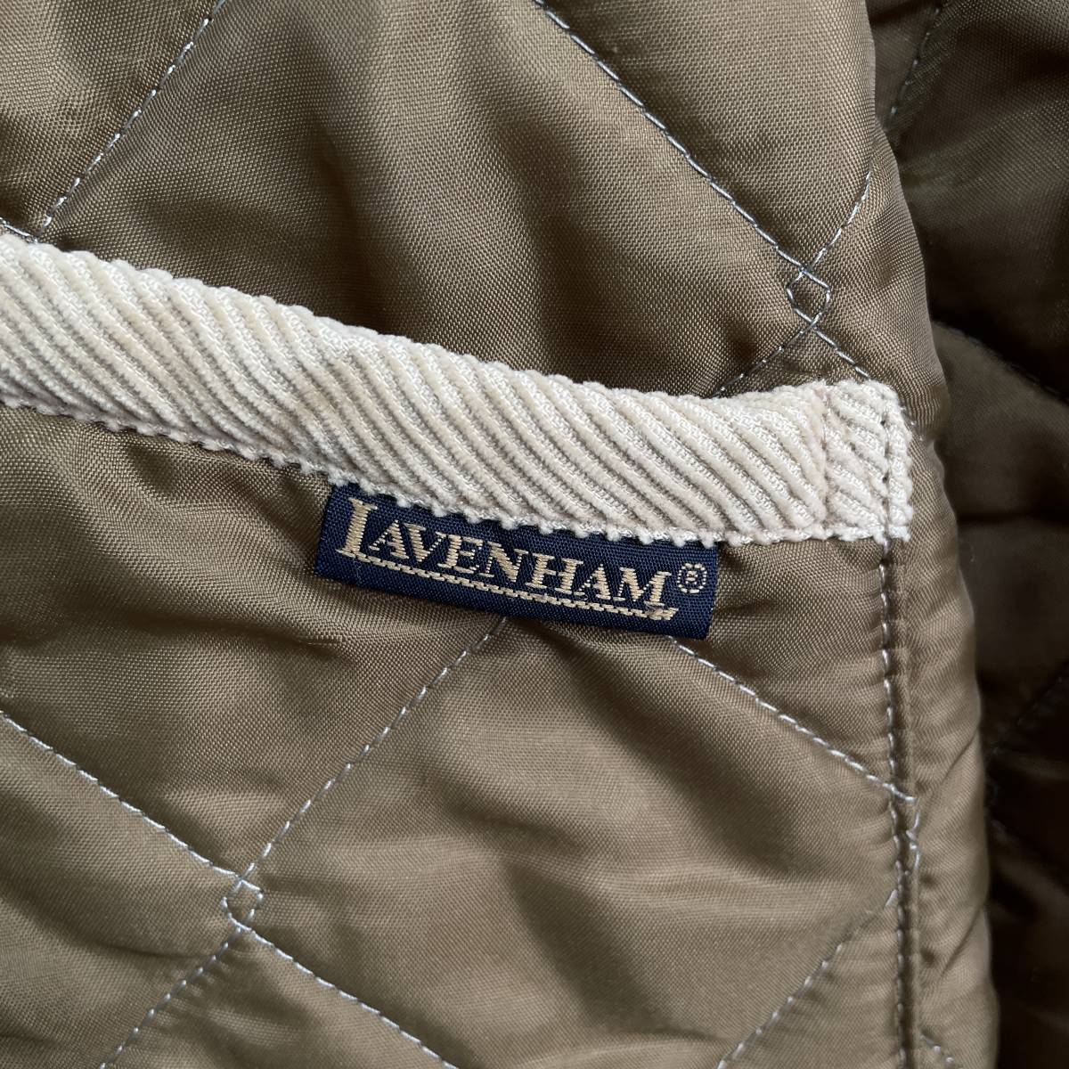 ☆送料無(wú)料☆LAVENHAM☆ラベンハム☆キルティングジャケット☆36☆カーキ系☆L22