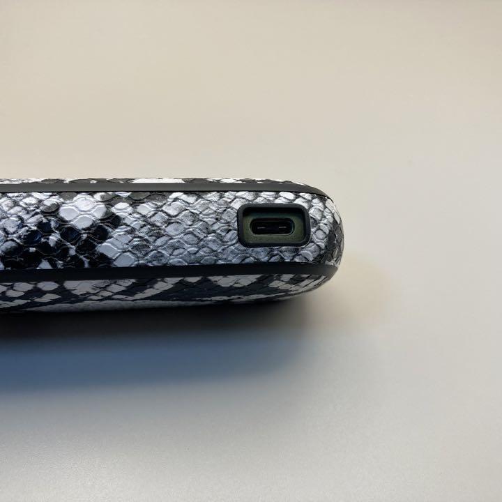 iqos イルマ アイコス 専用 ケース ドアカバー セット 白 蛇 ヘビ 柄