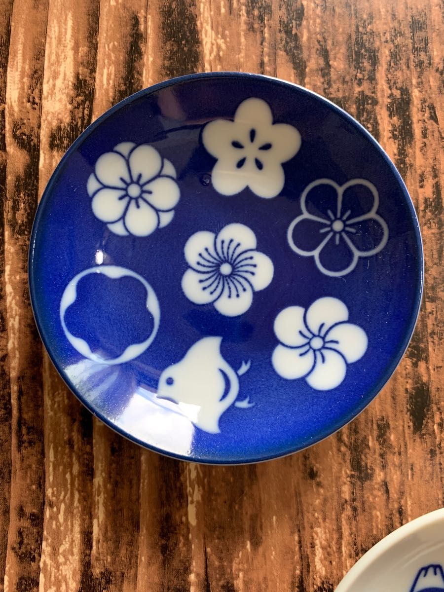 千鳥柄 小皿 5枚セット 薬味皿 醤油皿 副菜皿 和食器 美濃焼 オシャレ