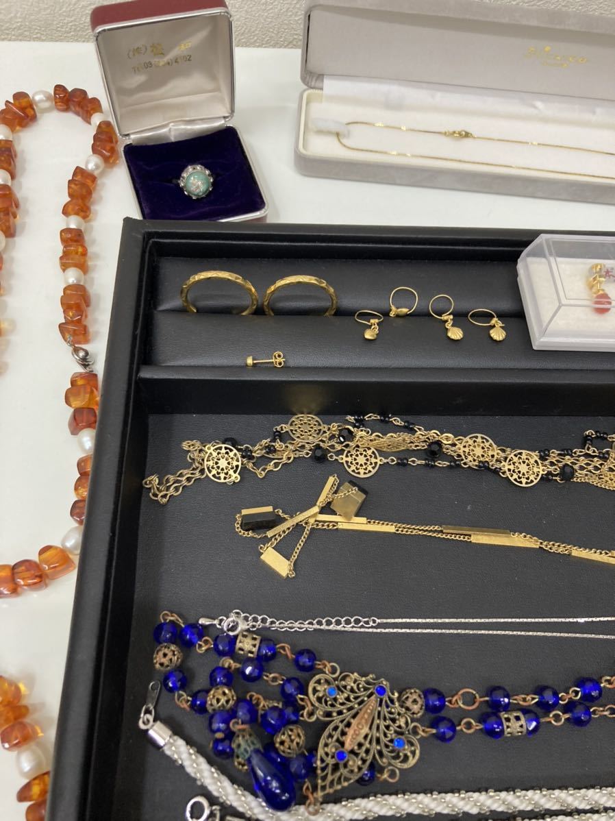 遺品整理 K18 シルバー 等 まとめ売り アクセサリー ネックレス 指輪-