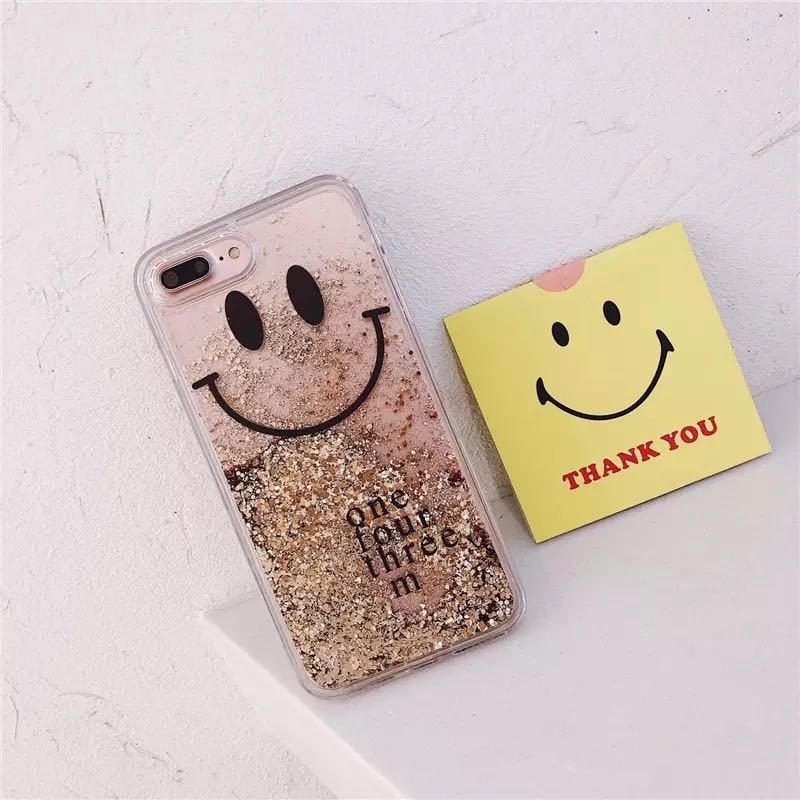 iPhone12mini case *iPhone12mini cover * pretty smiley Gold 