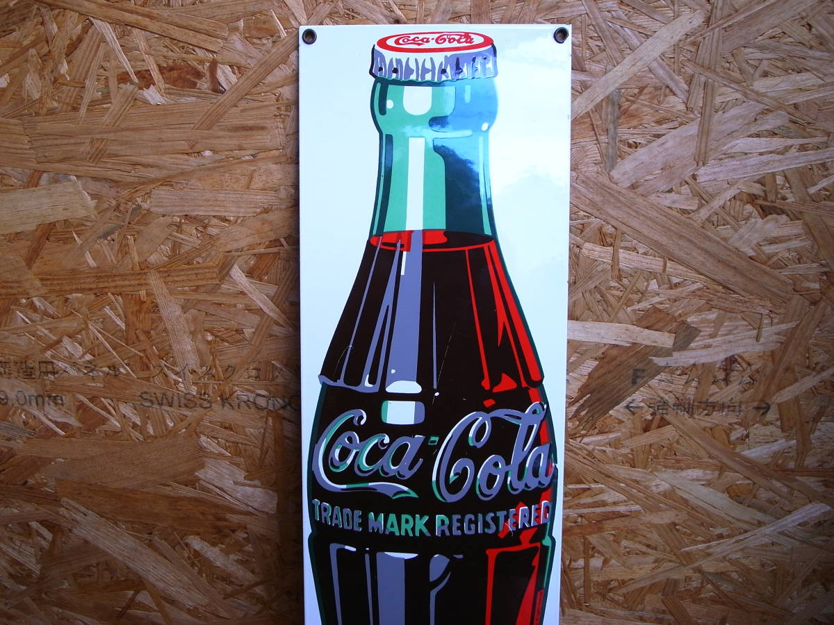 ★ ＵＳＡ　ビンテージ　オリジナル　 コレクティブル　 Vintage Coca Cola Sign Bottle 1989 soda pop bar metal SIGN 美品　★_画像3