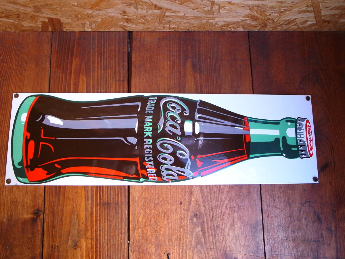 ★ ＵＳＡ　ビンテージ　オリジナル　 コレクティブル　 Vintage Coca Cola Sign Bottle 1989 soda pop bar metal SIGN 美品　★_画像9