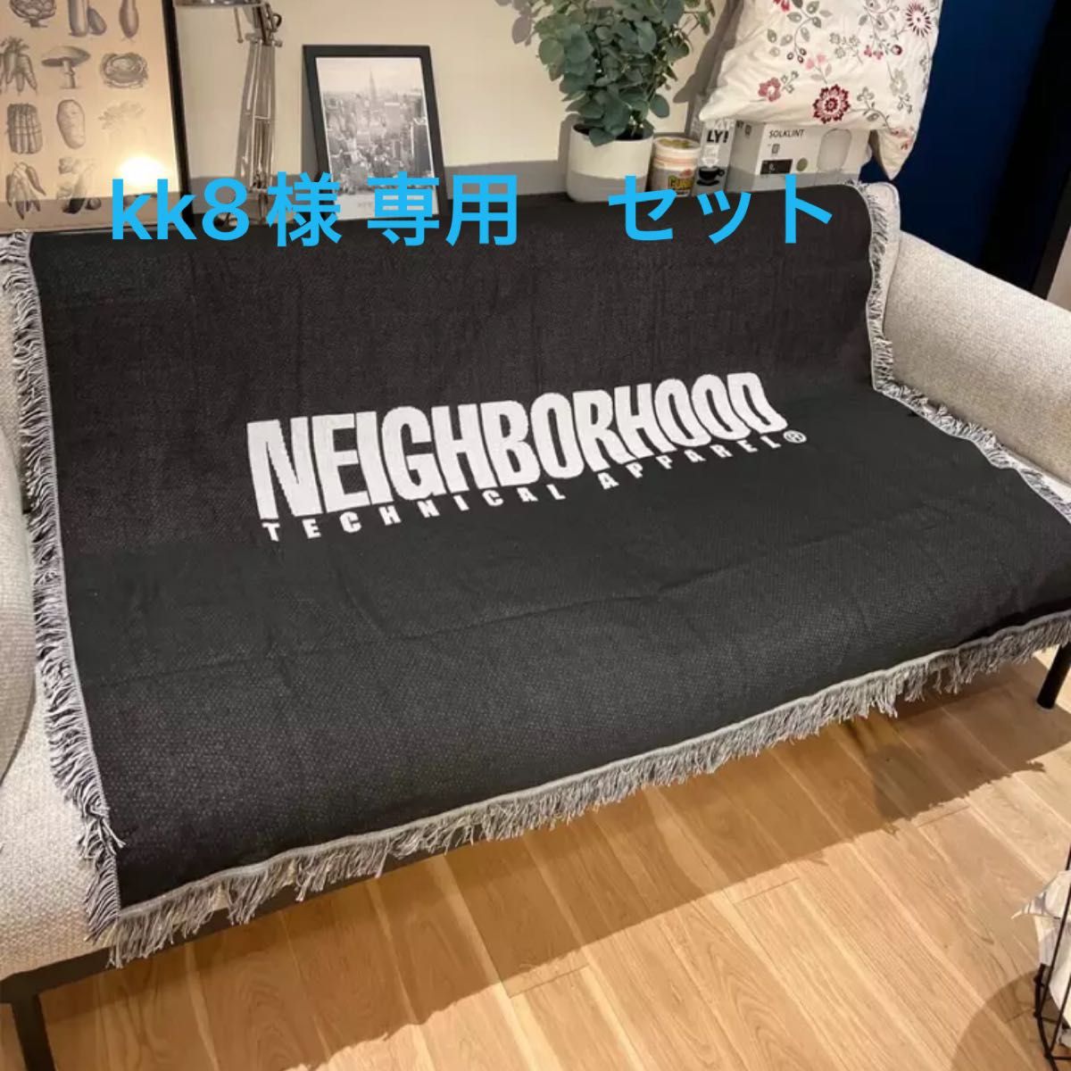 新品未使用 neighborhood ロゴ ラグ マット キャンプ ネイバーフッド