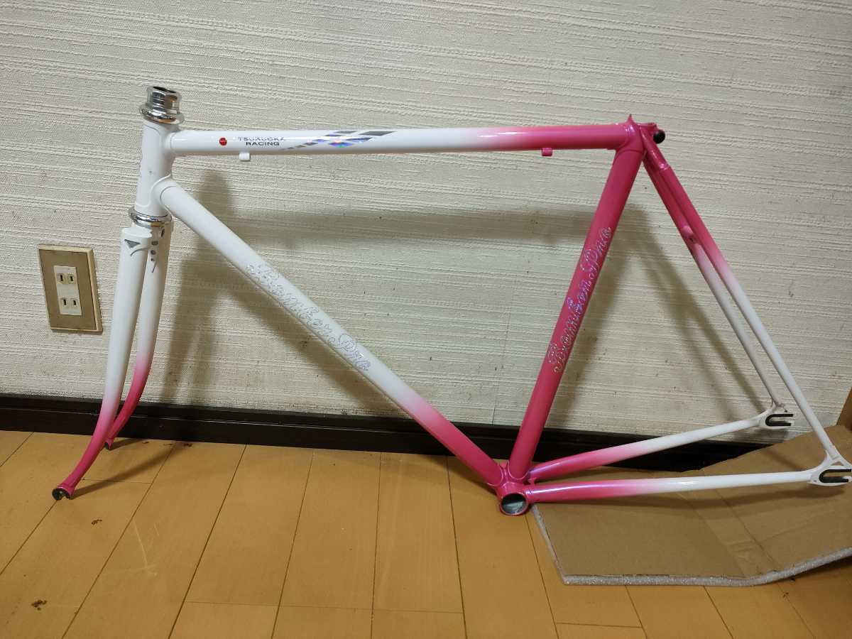  use 100 kilo degree TSURUOKA RACING Bomber Pro 515 size piste bicycle race Kuromori frame truck pink 