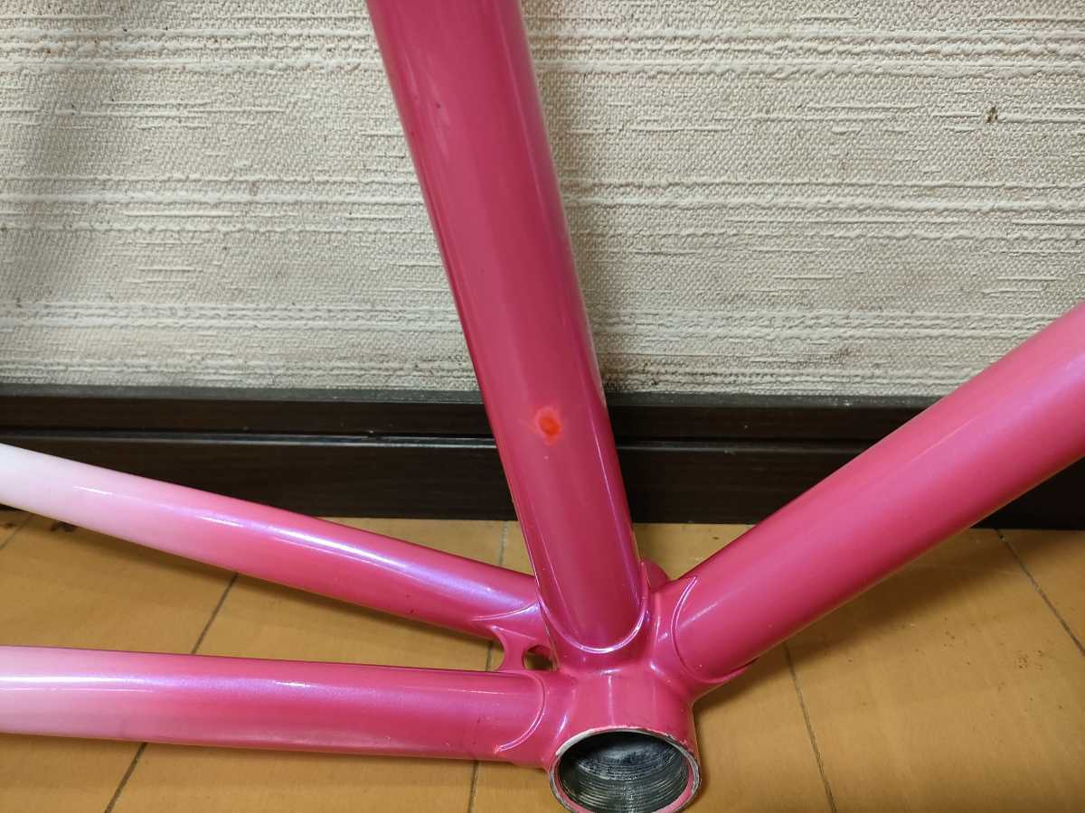  use 100 kilo degree TSURUOKA RACING Bomber Pro 515 size piste bicycle race Kuromori frame truck pink 