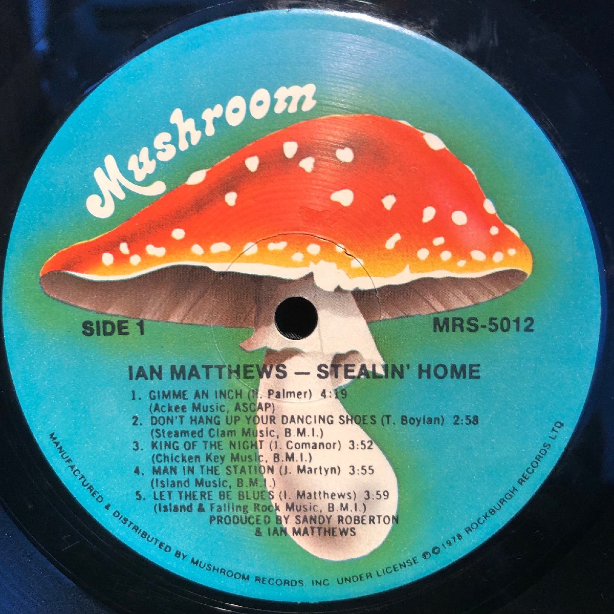 Ian Matthews / Stealin' Home LP Mushroom Records_画像3