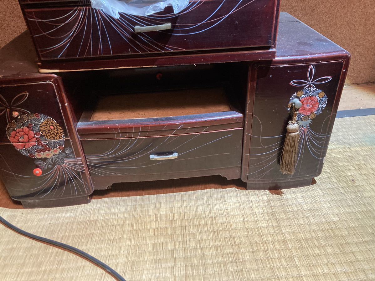 昭和レトロ 鏡台 ドレッサー 裁縫箱の画像3