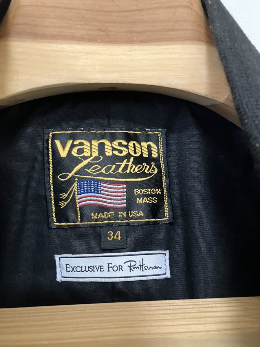 一番人気物 vanson バンソン RONHERMAN ロンハーマン 別注