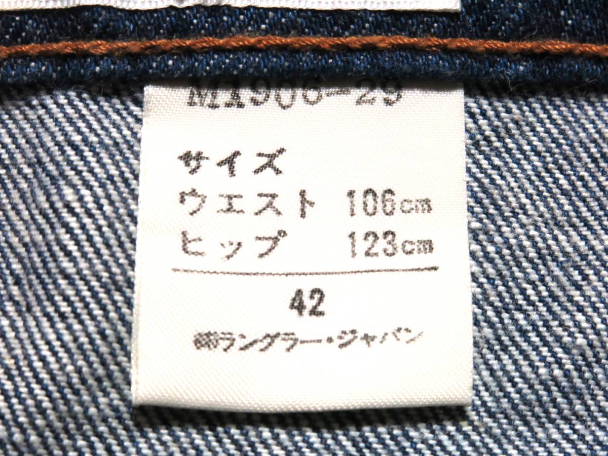 большой  размер  　 сделано в Японии 　Wrangler　 Wranger 　 Denim   брюки  　 размер  42（W действительный размер  102cm）　※ действительный размер  W40 соответствует  　（... артикул   номер  055）
