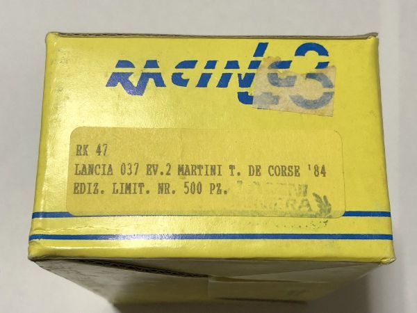  racing 43/RACING43 1/43 Lancia 037 ev.2 MARTINI T.DE CORSE 84 500 piece limitation RK47 metal kit / tube KT01