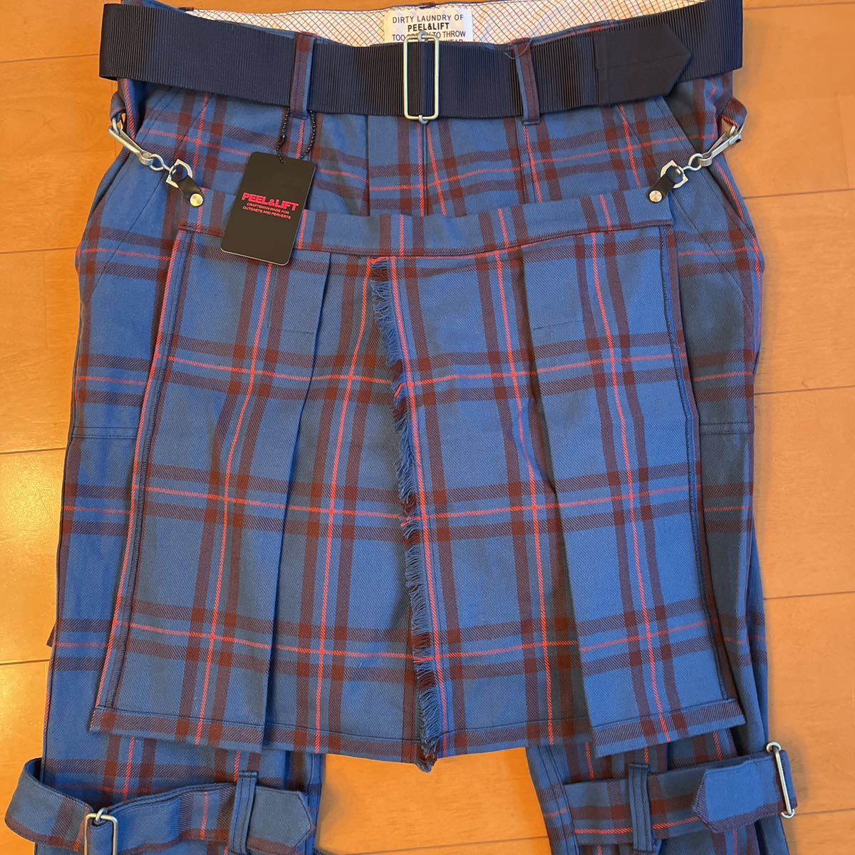PEEL&LIFT Eliot tartan bondage trousers modern with kilt