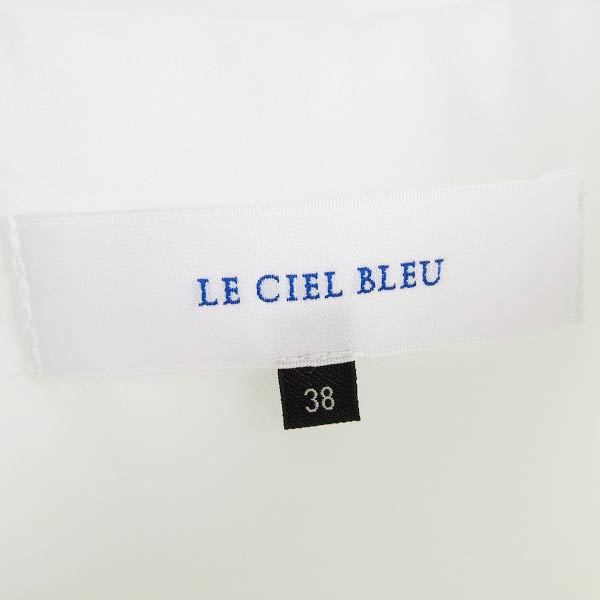 LE CIEL BLEU ルシェルブルー ファーTシャツ 白【38】半袖 カットソー クルーネック PV-01-9250_画像3