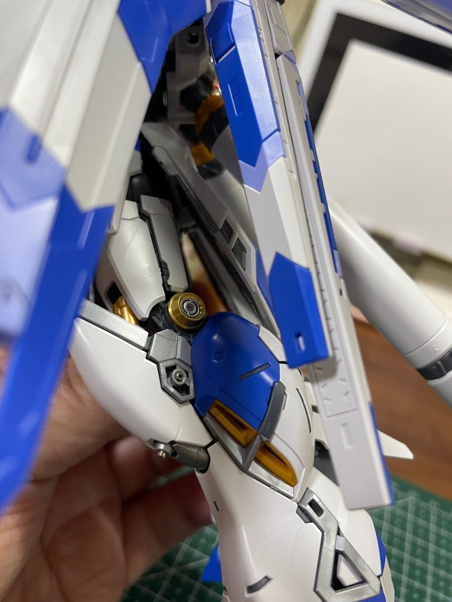 素組&スミ入れ完成品 バンダイ 1/144 RG Hi-νガンダム メタルバーニア&エッチングパーツ組付品 注意点有り